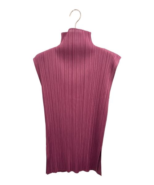 PLEATS PLEASE（プリーツプリーズ）PLEATS PLEASE (プリーツプリーズ) ノースリーブカットソー パープル サイズ:3の古着・服飾アイテム