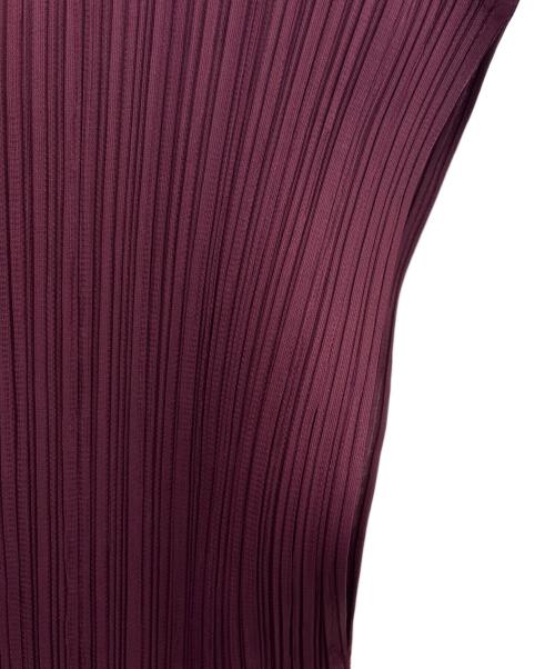 PLEATS PLEASE（プリーツプリーズ）PLEATS PLEASE (プリーツプリーズ) ノースリーブカットソー パープル サイズ:3の古着・服飾アイテム