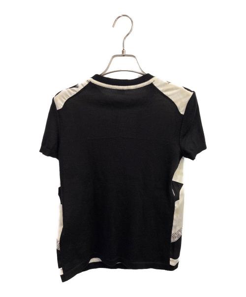 HERMES（エルメス）HERMES (エルメス) Poste et Cavalerie ツイルレーヌ ブラック×ホワイト サイズ:34の古着・服飾アイテム