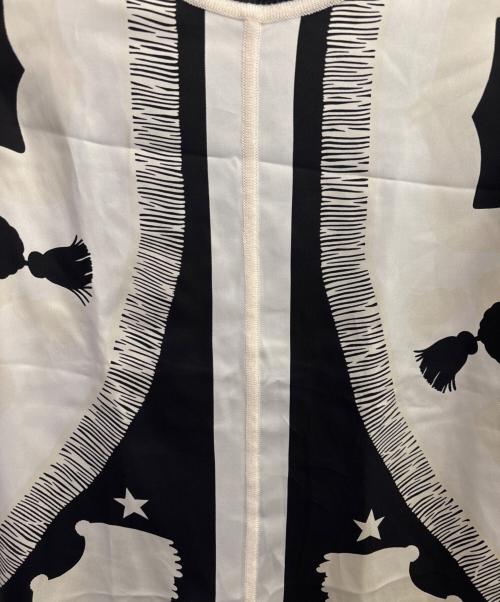 HERMES（エルメス）HERMES (エルメス) Poste et Cavalerie ツイルレーヌ ブラック×ホワイト サイズ:34の古着・服飾アイテム
