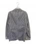 COMME des GARCONS HOMME (コムデギャルソン オム) ヒッコリーストライプテーラードジャケット ホワイト×ネイビー サイズ:SS：15000円
