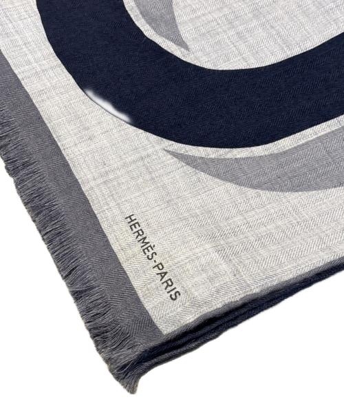 HERMES（エルメス）HERMES (エルメス) Maillons TGM rectangle - Grey | Hermès Greece/レクタングル マイヨン TGM ネイビー×ホワイト サイズ:TGM 未使用品の古着・服飾アイテム
