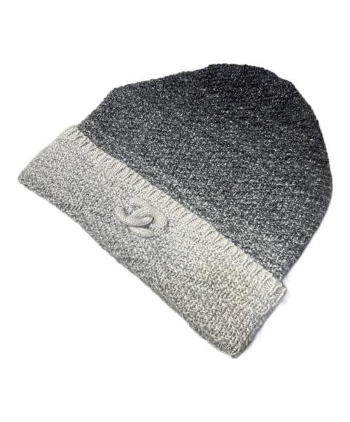 CHANEL（シャネル）CHANEL (シャネル) ココマーク カシミヤニットキャップ ブラック×グレー サイズ:-の古着・服飾アイテム