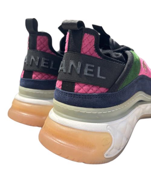CHANEL（シャネル）CHANEL (シャネル) 22SS/Low Top Trainer ピンク×ネイビー サイズ:42の古着・服飾アイテム
