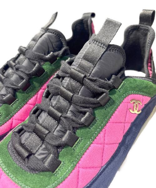 CHANEL（シャネル）CHANEL (シャネル) 22SS/Low Top Trainer ピンク×ネイビー サイズ:42の古着・服飾アイテム