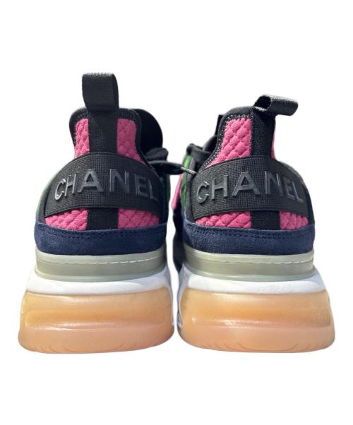 CHANEL（シャネル）CHANEL (シャネル) 22SS/Low Top Trainer ピンク×ネイビー サイズ:42の古着・服飾アイテム