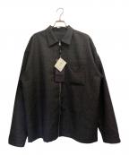 PRADAプラダ）の古着「Wool zipper shirt/ウールジッパーシャツ」｜グレー
