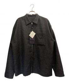 PRADA（プラダ）の古着「Wool zipper shirt/ウールジッパーシャツ」｜グレー
