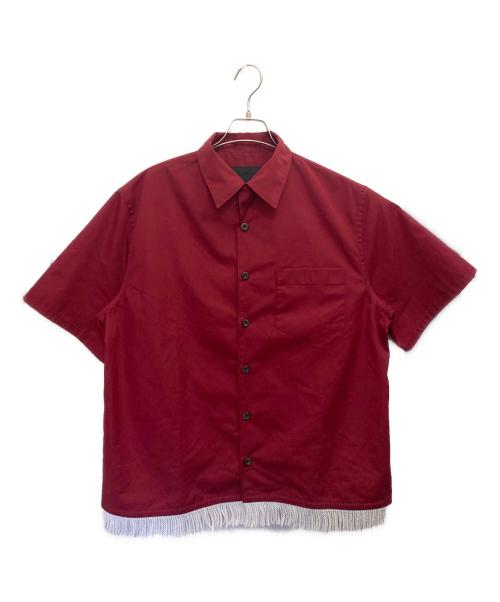 PRADA（プラダ）PRADA (プラダ) コットン×ポリエステル シャツ レッド サイズ:Lの古着・服飾アイテム