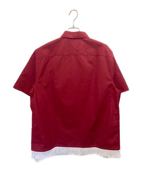 PRADA（プラダ）PRADA (プラダ) コットン×ポリエステル シャツ レッド サイズ:Lの古着・服飾アイテム