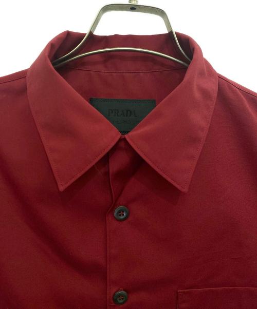 PRADA（プラダ）PRADA (プラダ) コットン×ポリエステル シャツ レッド サイズ:Lの古着・服飾アイテム