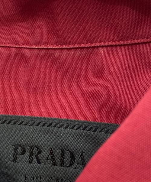 PRADA（プラダ）PRADA (プラダ) コットン×ポリエステル シャツ レッド サイズ:Lの古着・服飾アイテム