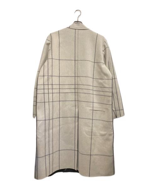 ETHOSENS（エトセンス）ETHOSENS (エトセンス) Cut off coat with Coat liner ホワイト×グレー サイズ:FREEの古着・服飾アイテム