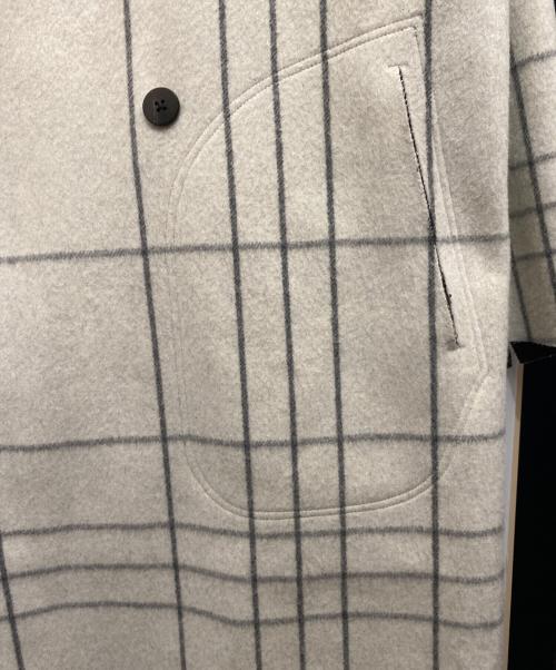 ETHOSENS（エトセンス）ETHOSENS (エトセンス) Cut off coat with Coat liner ホワイト×グレー サイズ:FREEの古着・服飾アイテム