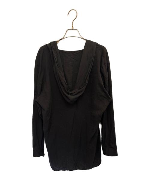 Y's（ワイズ）Y's (ワイズ) CELLULOSE LAWN HOODED BLOUSE ブラック サイズ:1の古着・服飾アイテム