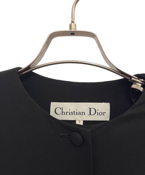 Christian Dior（クリスチャン ディオール）Christian Dior (クリスチャン ディオール) パンプキンスリーブワンピース ブラック サイズ:7の古着・服飾アイテム