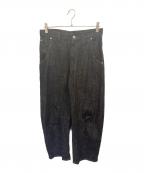 Y'sワイズ）の古着「8OZ DENIM WIDE PANTS 」｜グレー