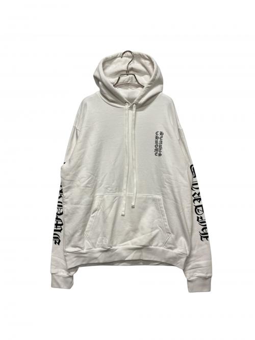 CHROME HEARTS（クロムハーツ）CHROME HEARTS (クロムハーツ) バーティカルロゴフーディ ホワイト サイズ:Mの古着・服飾アイテム