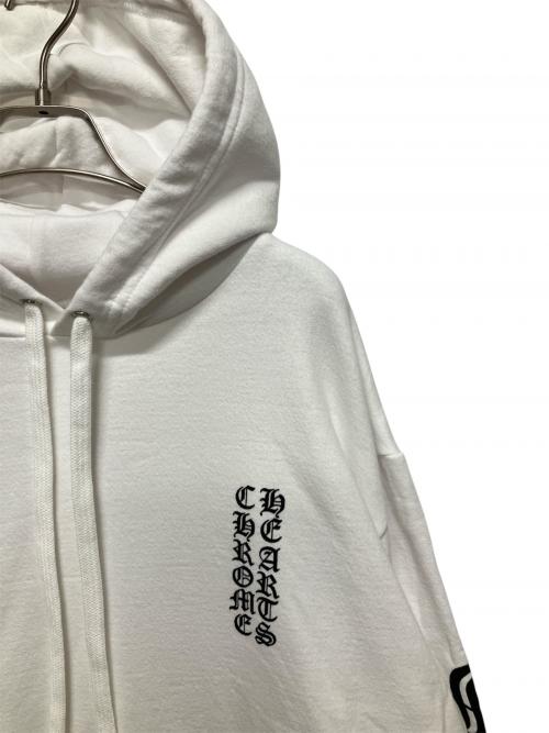 CHROME HEARTS（クロムハーツ）CHROME HEARTS (クロムハーツ) バーティカルロゴフーディ ホワイト サイズ:Mの古着・服飾アイテム