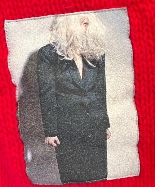 UNDERCOVER（アンダーカバー）UNDERCOVER (アンダーカバー) Cindy Sherman パッチニット レッド サイズ:3の古着・服飾アイテム