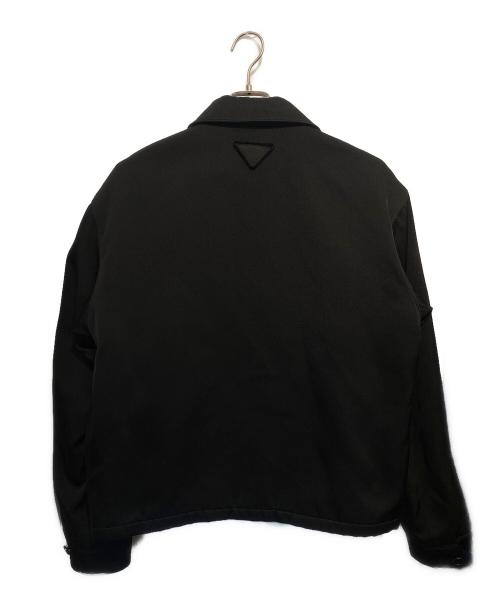 PRADA（プラダ）PRADA (プラダ) Zip-Up Collared Long-Sleeve Jacket ブラック サイズ:Ｍの古着・服飾アイテム