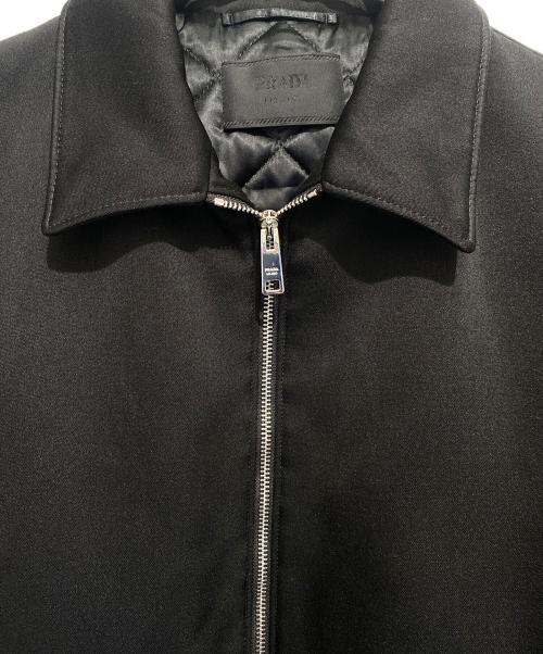 PRADA（プラダ）PRADA (プラダ) Zip-Up Collared Long-Sleeve Jacket ブラック サイズ:Ｍの古着・服飾アイテム