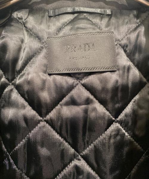 PRADA（プラダ）PRADA (プラダ) Zip-Up Collared Long-Sleeve Jacket ブラック サイズ:Ｍの古着・服飾アイテム