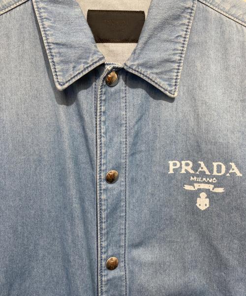 PRADA（プラダ）PRADA (プラダ) デニムシャツ ブルー サイズ:48の古着・服飾アイテム
