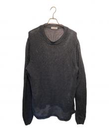 JIL SANDER（ジルサンダー）の古着「リネンローゲージニットプルオーバー」｜ブラック