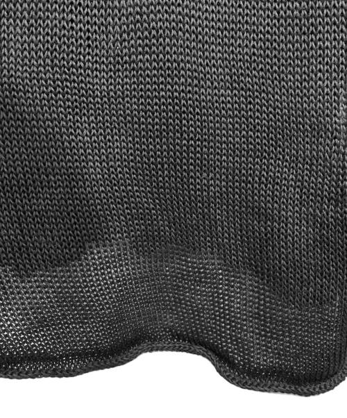 JIL SANDER（ジルサンダー）JIL SANDER (ジルサンダー) リネンローゲージニットプルオーバー ブラック サイズ:52の古着・服飾アイテム