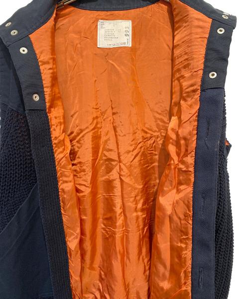 sacai（サカイ）sacai (サカイ) ニット切替ヨークベスト ネイビー サイズ:3の古着・服飾アイテム