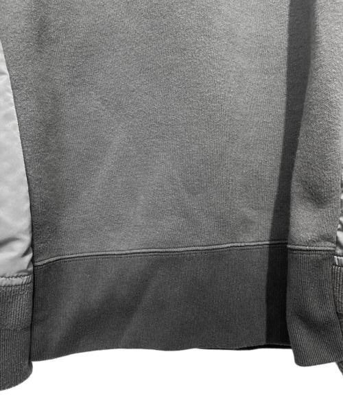 sacai（サカイ）sacai (サカイ) スポンジ スウェット ブルゾン ドッキング トレーナー グレー サイズ:4の古着・服飾アイテム