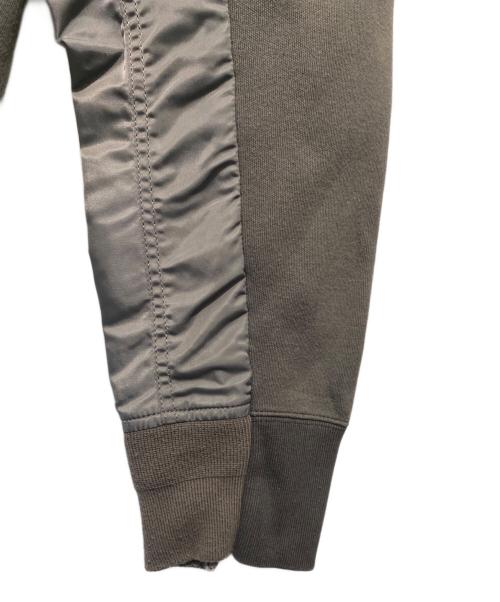 sacai（サカイ）sacai (サカイ) スポンジ スウェット ブルゾン ドッキング トレーナー グレー サイズ:4の古着・服飾アイテム