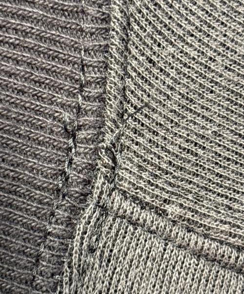 sacai（サカイ）sacai (サカイ) スポンジ スウェット ブルゾン ドッキング トレーナー グレー サイズ:4の古着・服飾アイテム