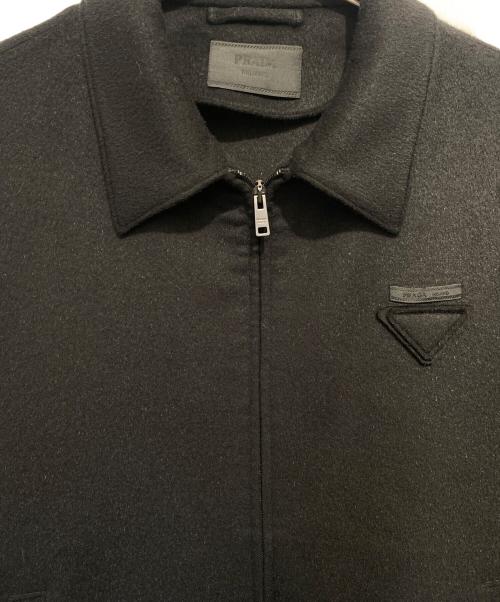 PRADA（プラダ）PRADA (プラダ) ウールxカシミヤ ブルゾンジャケット ブラック サイズ:Mの古着・服飾アイテム