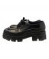 PRADA (プラダ) モノリス ブラッシュドレザー ダービーシューズ ブラック サイズ:8：75000円