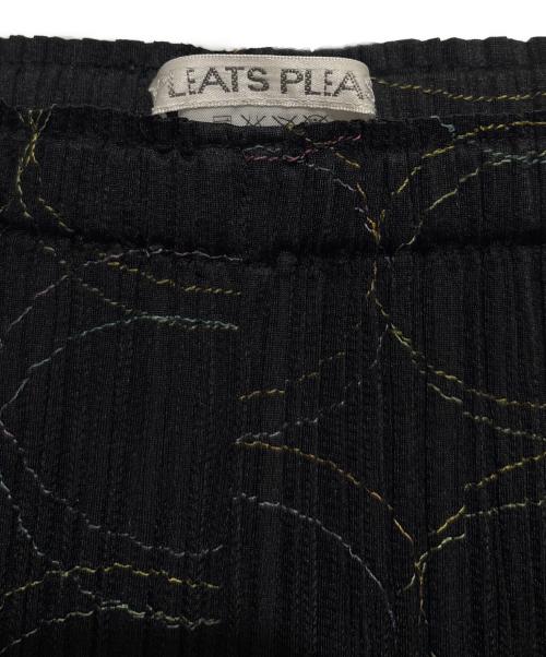 PLEATS PLEASE（プリーツプリーズ）PLEATS PLEASE (プリーツプリーズ) Refraction 幾何学模様 プリーツパンツ ブラック サイズ:3の古着・服飾アイテム