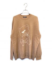 UNDERCOVER（アンダーカバー）の古着「ウールクルーネックニット」｜ブラウン