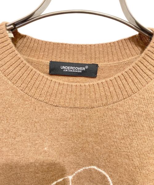 UNDERCOVER（アンダーカバー）UNDERCOVER (アンダーカバー) ウールクルーネックニット ブラウン サイズ:5の古着・服飾アイテム