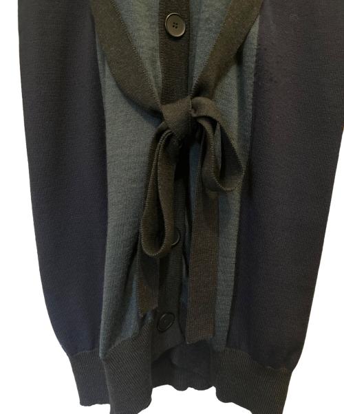 MM6 Maison Margiela（エムエムシックスメゾンマルジェラ）MM6 Maison Margiela (エムエムシックスメゾンマルジェラ) ニットカーディガン ネイビー サイズ:Sの古着・服飾アイテム