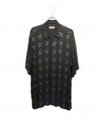 DRIES VAN NOTENドリスヴァンノッテン）の古着「Buy Dries Van Noten Printed Short-Sleeve Shirt 'Anthracite'」｜ブラック