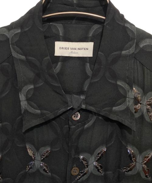 DRIES VAN NOTEN（ドリスヴァンノッテン）DRIES VAN NOTEN (ドリスヴァンノッテン) Buy Dries Van Noten Printed Short-Sleeve Shirt 'Anthracite' ブラック サイズ:不明の古着・服飾アイテム