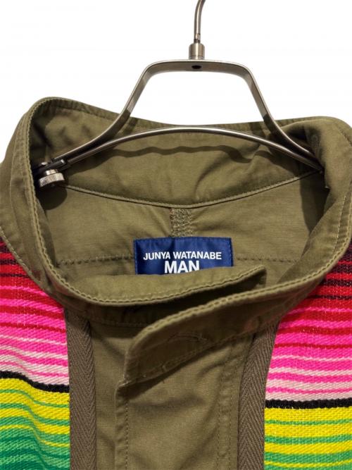 JUNYA WATANABE MAN（ジュンヤワタナベマン）JUNYA WATANABE MAN (ジュンヤワタナベマン) Jay Kay (ジェイケイ) 綿ウェザー×メキシカンサラペ Jay Kay Wネーム C001 オリーブ×マルチカラー サイズ:XSの古着・服飾アイテム