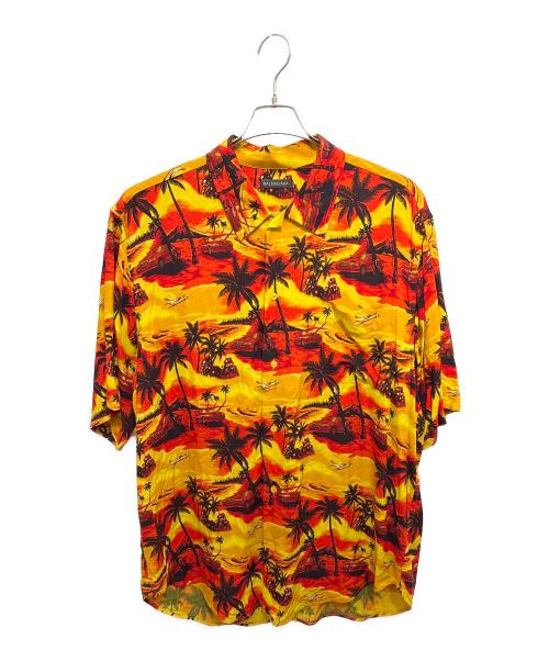 BALENCIAGA（バレンシアガ）BALENCIAGA (バレンシアガ) パームツリー柄アロハシャツ オレンジ サイズ:38の古着・服飾アイテム