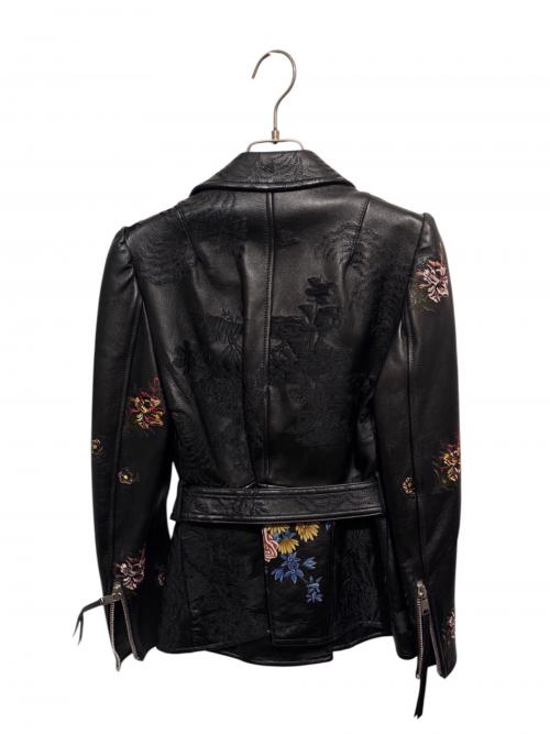 ALEXANDER McQUEEN（アレキサンダーマックイーン）ALEXANDER McQUEEN (アレキサンダーマックイーン) 花柄ライダースジャケット 6 サイズ:38 未使用品の古着・服飾アイテム