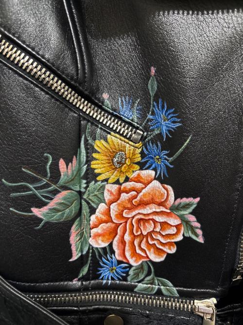 ALEXANDER McQUEEN（アレキサンダーマックイーン）ALEXANDER McQUEEN (アレキサンダーマックイーン) 花柄ライダースジャケット 6 サイズ:38 未使用品の古着・服飾アイテム