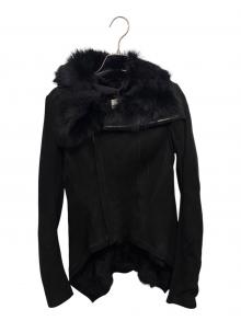 RICK OWENS（リックオウエンス）の古着「Naska（ナスカ）・ムートンジャケット」｜ブラック