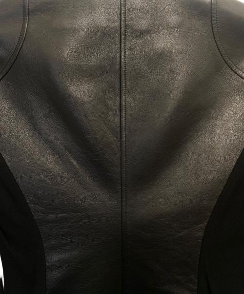 EMPORIO ARMANI（エンポリオ アルマーニ）EMPORIO ARMANI (エンポリオ アルマーニ) レザージャケット ブラック サイズ:38の古着・服飾アイテム
