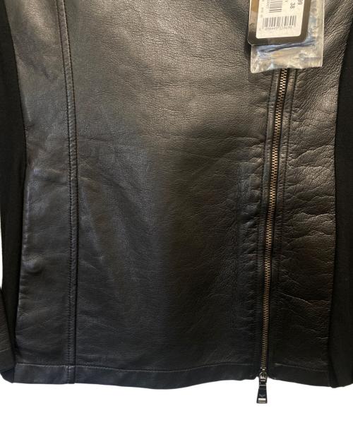 EMPORIO ARMANI（エンポリオ アルマーニ）EMPORIO ARMANI (エンポリオ アルマーニ) レザージャケット ブラック サイズ:38の古着・服飾アイテム