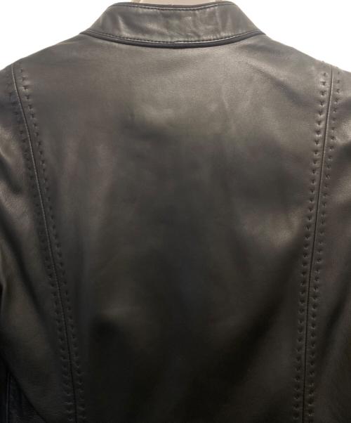 EMPORIO ARMANI（エンポリオ アルマーニ）EMPORIO ARMANI (エンポリオ アルマーニ) レザージャケット ブラック サイズ:36の古着・服飾アイテム